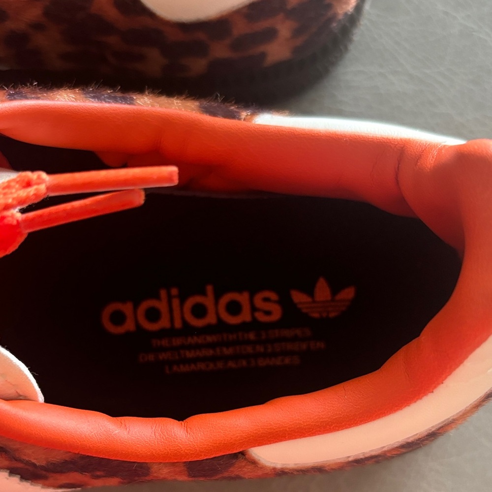 Adidas Leopard Print Sneakers with Orange Highlights - Picture 7 of 7